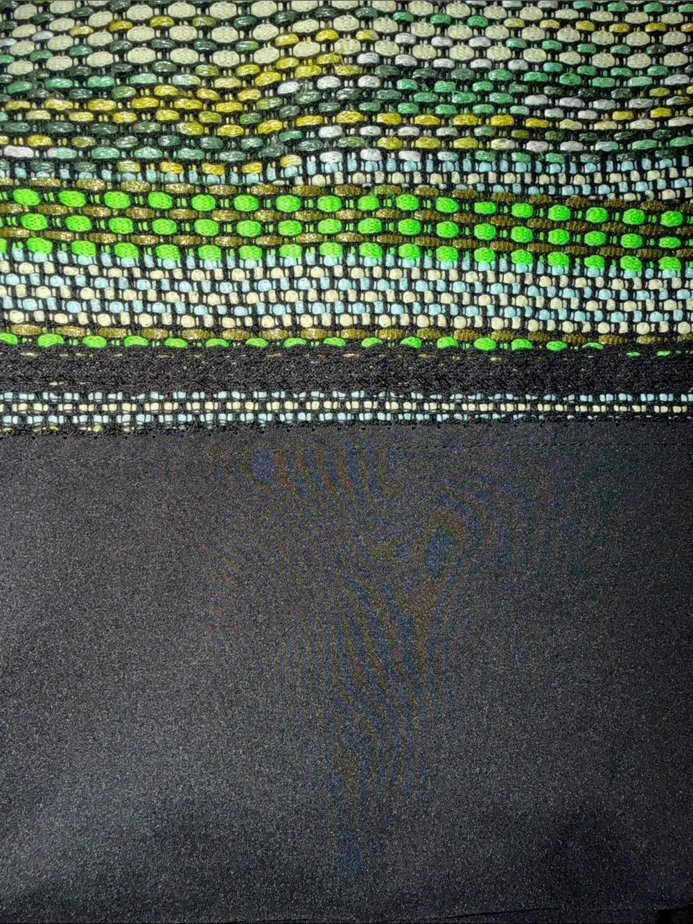 Anthropologie 14 LEIFSDOTTIR Jade Green Tweed Striped Pencil Knee length Skirt